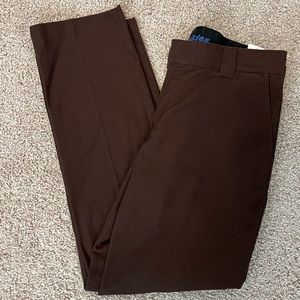 MENS CHOCOLATE BROWN DICKIES FLEX PANTS